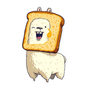 Bread Llama Vinyl Car Decal Sticker – Waterproof & UV-Resistant 