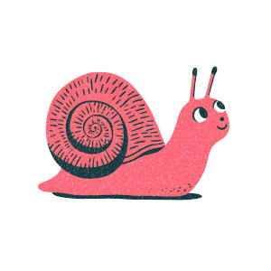 Pink Cartoon Snail Vinyl Car Decal Sticker – Waterproof & UV-Resistant 
