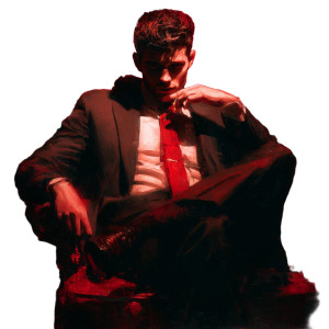 Confident Man Sitting V2 Vinyl Car Decal Sticker – Waterproof & UV-Resistant 