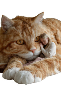 Giant Ginger Tabby Vinyl Car Decal Sticker – Waterproof & UV-Resistant 