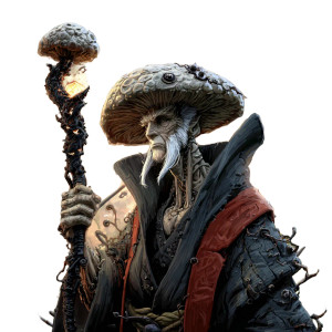 Aetherpunk Mushroom Wizard Vinyl Car Decal Sticker – Waterproof & UV-Resistant 