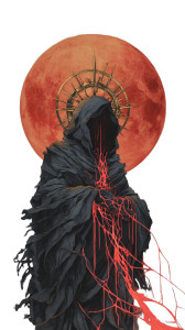 Gothic Hooded Figure Vinyl Car Decal Sticker – Waterproof & UV-Resistant 