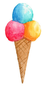 Colorful Ice Cream V14 Vinyl Car Decal Sticker – Waterproof & UV-Resistant 