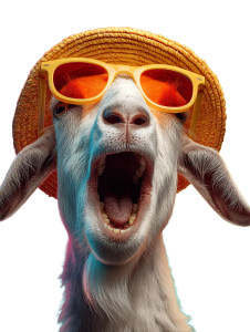 Screaming Beach Goat Vinyl Car Decal Sticker – Waterproof & UV-Resistant Screaming Beach Goat Vinyl Car Decal Sticker – Waterproof & UV-Resistant