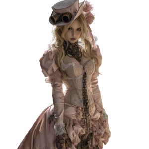 Steampunk Victorian Girl Vinyl Car Decal Sticker – Waterproof & UV-Resistant 