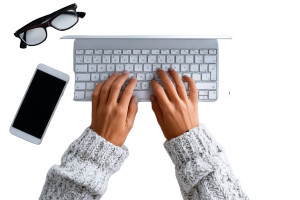 Typing Novelist'S Hands Vinyl Car Decal Sticker – Waterproof & UV-Resistant 