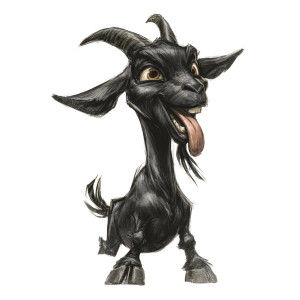 Funny Black Goat Vinyl Car Decal Sticker – Waterproof & UV-Resistant 