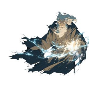 Lightning Wizard V2 Vinyl Car Decal Sticker – Waterproof & UV-Resistant 