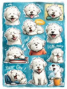 Hairy Bichone Stickers Vinyl Car Decal Sticker – Waterproof & UV-Resistant 