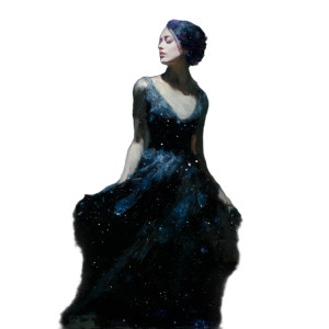 Goddess Nyx Painting Vinyl Car Decal Sticker – Waterproof & UV-Resistant 