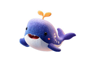 3D Baby Whale Vinyl Car Decal Sticker – Waterproof & UV-Resistant 