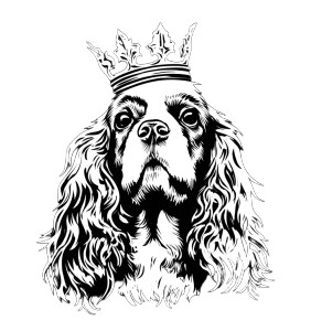 Royal Spaniel Design Vinyl Car Decal Sticker – Waterproof & UV-Resistant 