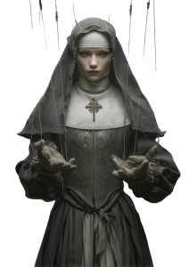 Marionette Nun Vinyl Car Decal Sticker – Waterproof & UV-Resistant 