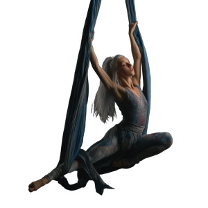 Aerial Gymnastics Girl Vinyl Car Decal Sticker – Waterproof & UV-Resistant 