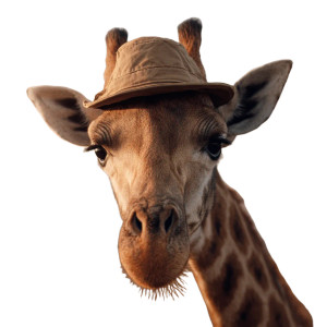 Curious Giraffe Portrait Vinyl Car Decal Sticker – Waterproof & UV-Resistant 