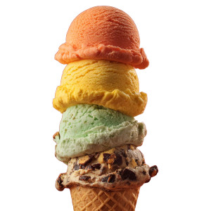 Colorful Ice Cream Stack Vinyl Car Decal Sticker – Waterproof & UV-Resistant 