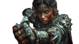 Warrior With Sword V7 Vinyl Car Decal Sticker – Waterproof & UV-Resistant 