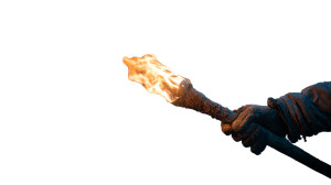 Burning Torch Hand Vinyl Car Decal Sticker – Waterproof & UV-Resistant 