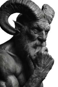 Old Satyr Portrait Vinyl Car Decal Sticker – Waterproof & UV-Resistant 
