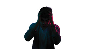 Worried Young Man Vinyl Car Decal Sticker – Waterproof & UV-Resistant 