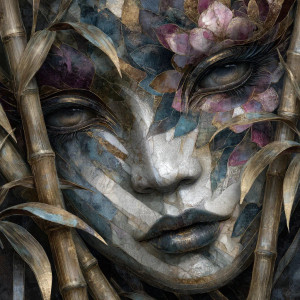 Bamboo Forest Spirit Vinyl Car Decal Sticker – Waterproof & UV-Resistant 