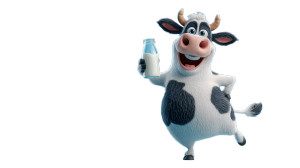 Joyful Upright Cow Vinyl Car Decal Sticker – Waterproof & UV-Resistant Joyful Upright Cow Vinyl Car Decal Sticker – Waterproof & UV-Resistant