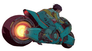 Futuristic Anime Rider V2 Vinyl Car Decal Sticker – Waterproof & UV-Resistant 