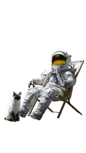 Astronaut With Cat V3 Vinyl Car Decal Sticker – Waterproof & UV-Resistant 