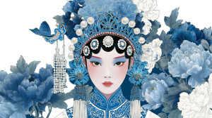 Peking Opera Beauty V2 Vinyl Car Decal Sticker – Waterproof & UV-Resistant 