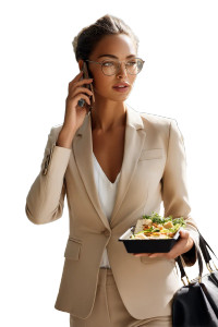 Businesswoman On Phone Vinyl Car Decal Sticker – Waterproof & UV-Resistant 