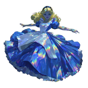 Alice Portrait Vinyl Car Decal Sticker – Waterproof & UV-Resistant 