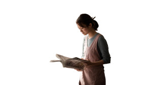 Woman Reading Magazine V2 Vinyl Car Decal Sticker – Waterproof & UV-Resistant 