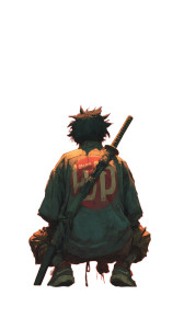 Lonely Swordsman Vinyl Car Decal Sticker – Waterproof & UV-Resistant 