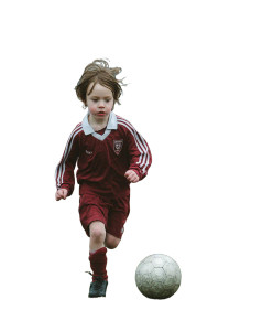 Children Playing Football V4 Vinyl Car Decal Sticker – Waterproof & UV-Resistant 