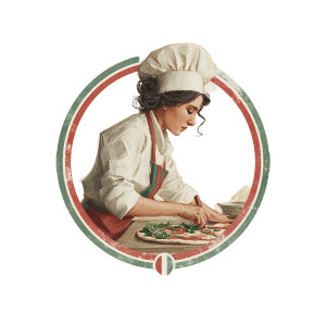 Italian Chef Logo Vinyl Car Decal Sticker – Waterproof & UV-Resistant 