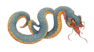 Angry Sea Snake Vinyl Car Decal Sticker – Waterproof & UV-Resistant 