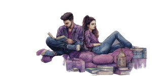 Relaxing Students Painting Vinyl Car Decal Sticker – Waterproof & UV-Resistant 