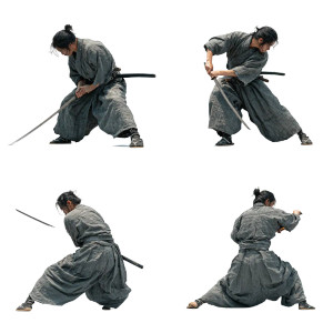 Samurai Sword Practice V2 Vinyl Car Decal Sticker – Waterproof & UV-Resistant 