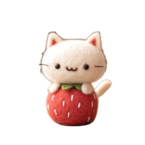 Strawberry Cat V3 Vinyl Car Decal Sticker – Waterproof & UV-Resistant 