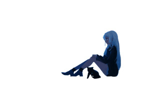 Anime Girl Silhouette V2 Vinyl Car Decal Sticker – Waterproof & UV-Resistant 