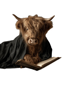 Wizard Calf Reading Vinyl Car Decal Sticker – Waterproof & UV-Resistant 