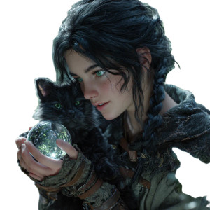 Forest Witch V5 Vinyl Car Decal Sticker – Waterproof & UV-Resistant 