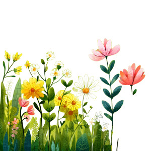 Whimsical Flowers Illustration Vinyl Car Decal Sticker – Waterproof & UV-Resistant Whimsical Flowers Illustration Vinyl Car Decal Sticker – Waterproof & UV-Resistant