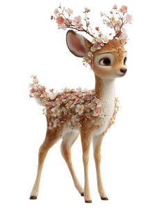 Gentle Blooming Fawn Vinyl Car Decal Sticker – Waterproof & UV-Resistant Gentle Blooming Fawn Vinyl Car Decal Sticker – Waterproof & UV-Resistant