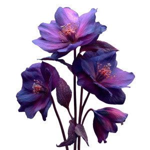 Purple Rare Flowers Vinyl Car Decal Sticker – Waterproof & UV-Resistant 