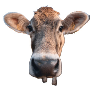 Smiling Cow V2 Vinyl Car Decal Sticker – Waterproof & UV-Resistant 