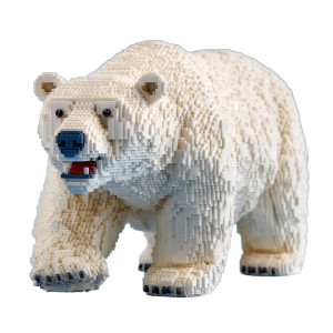 Lego Polar Bear Vinyl Car Decal Sticker – Waterproof & UV-Resistant 
