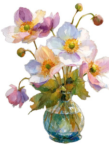 Anemone Flowers Vinyl Car Decal Sticker – Waterproof & UV-Resistant 