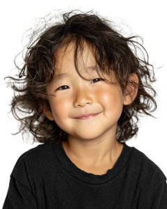 Smiling Asian Child Vinyl Car Decal Sticker – Waterproof & UV-Resistant 