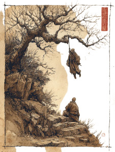 Zen Monk Koan Vinyl Car Decal Sticker – Waterproof & UV-Resistant 